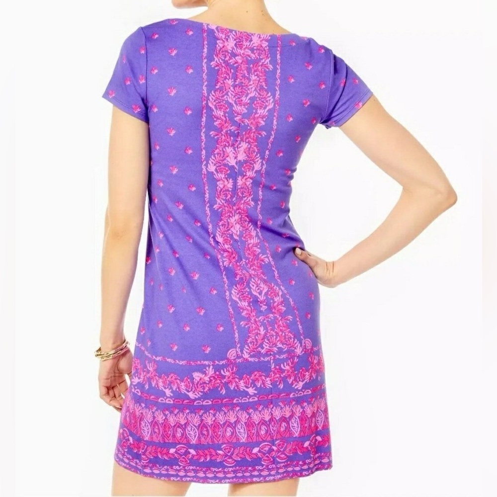 Lilly Pulitzer Sophiletta Dress Women’s Medium Mystical Purple Coral Craze - Picture 2 of 7